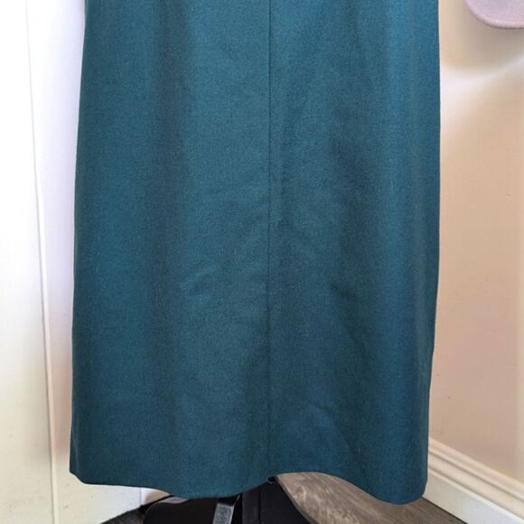 Pendleton Petite Bistro Green Virgin Wool Skirt 12 Vintage 80s Whimsigoth - Picture 4 of 9